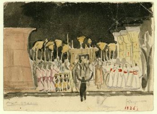«Η Αϊντα στο Στάδιο» (νερομπογιά, 1926)