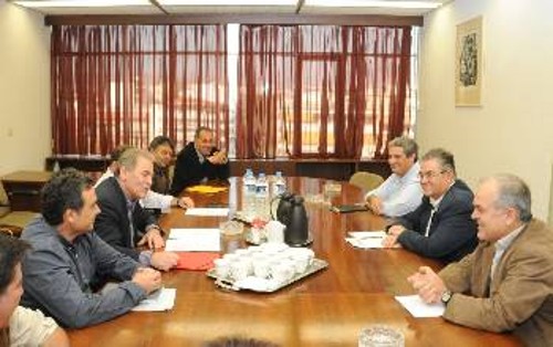 Από τη συνάντηση με το προεδρείο και εκπροσώπους των παρατάξεων της ΓΕΝΟΠ ΔΕΗ