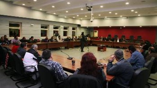 Από τη συνάντηση του Δ. Κουτσούμπα με τα σωματεία των εργαζομένων