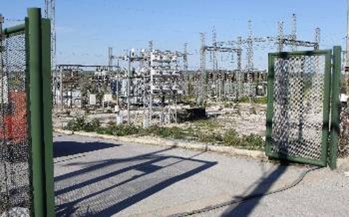 Ο υποσταθμός της ΔΕΗ όπου σημειώθηκε χτες η έκρηξη