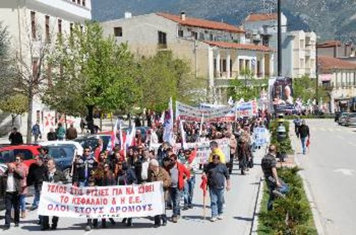 Από την πορεία στους δρόμους των Ιωαννίνων