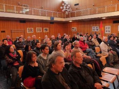 Στιγμιότυπο από τις κοινές εκδηλώσεις ΚΚΕ - DKP