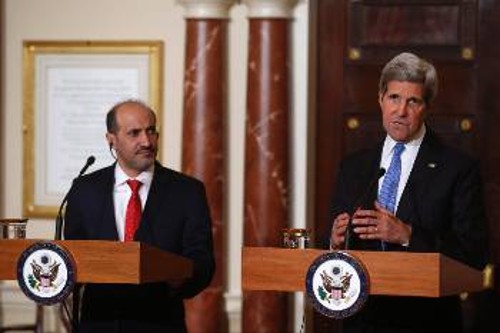 Ο Σύριος αντικαθεστωτικός στη συνάντηση με τον Αμερικανό ΥΠΕΞ