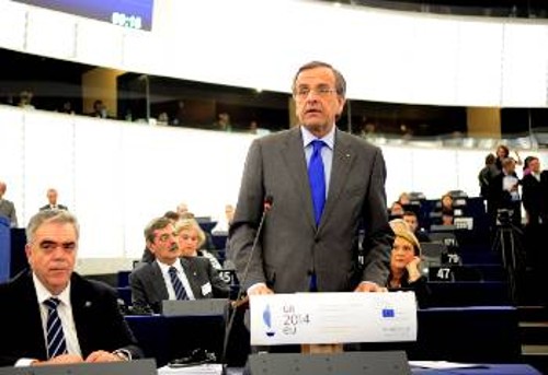 Η συνέχιση των βάρβαρων μέτρων είναι προϋπόθεση για την «απαραίτητη ανταγωνιστικότητα» του κεφαλαίου, υπογράμμισε στη χτεσινή ομιλία του στο Ευρωκοινοβούλιο ο πρωθυπουργός