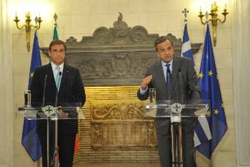 Τους στόχους ενίσχυσης της ανταγωνιστικότητας του κεφαλαίου και νέας προκλητικής μείωσης της φορολογίας του επανέλαβε ο Αντ. Σαμαράς