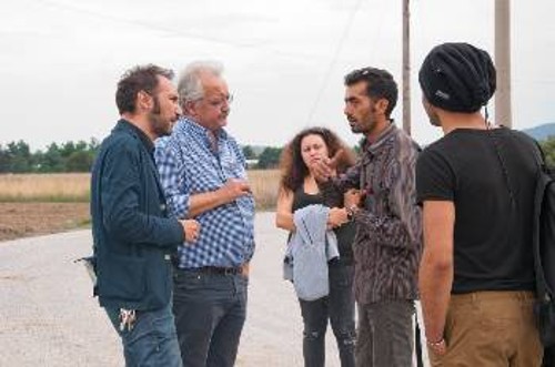 Από την προχτεσινή επίσκεψη του Σ. Ζαριανόπουλου στο κέντρο κράτησης Ειδομένης