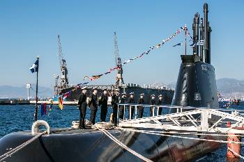 Από την τελετή καθέλκυσης του υποβρυχίου