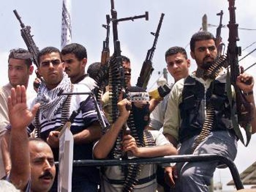 Από διαδήλωση Παλαιστινίων