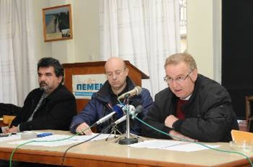 Από τη χτεσινή συνέντευξη Τύπου στα γραφεία της ΠΕΜΕΝ