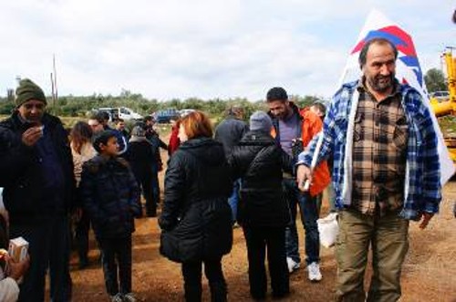 Από συγκέντρωση αλληλεγγύης στους απεργούς στις «Ελληνικές Ιχθυοκαλλιέργειες»