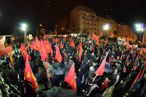 Από τη χτεσινή συγκέντρωση στη Θεσσαλονίκη