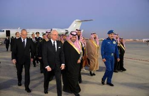 Από πρόσφατη επίσκεψη του Σουηδού βασιλιά Κάρολου ΙΣΤ' στη Ριάντ
