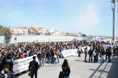Από τη χτεσινή κινητοποίηση στο υπουργείο Παιδείας