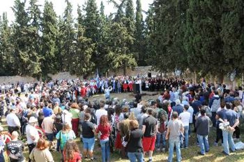 Από την εκδήλωση στο Σκοπευτήριο στην Καισαριανή