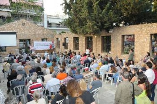 Στιγμιότυπο από την εκδήλωση της Τετάρτης
