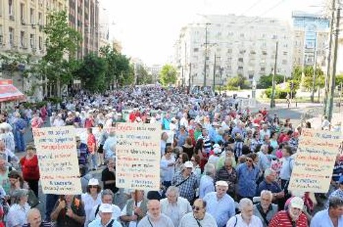 Από προηγούμενο πανελλαδικό συλλαλητήριο των συνταξιούχων στην Αθήνα