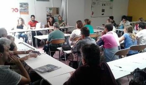 Στιγμιότυπο από την εκδήλωση στο Παρίσι