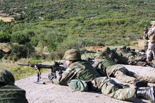 Από συνεκπαίδευση της 32ης Ταξιαρχίας Πεζοναυτών με την 24η Marine Expeditionary Unit του Στρατού των ΗΠΑ