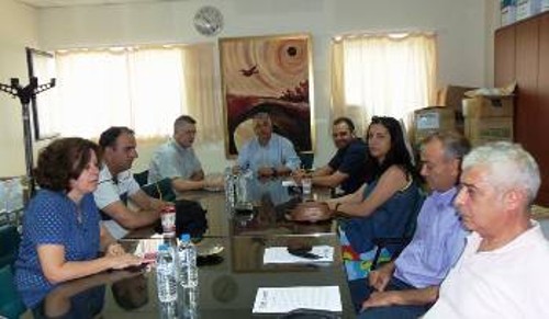 Από τη συνάντηση με τον διοικητή των δύο νοσοκομείων του νομού Λάρισας