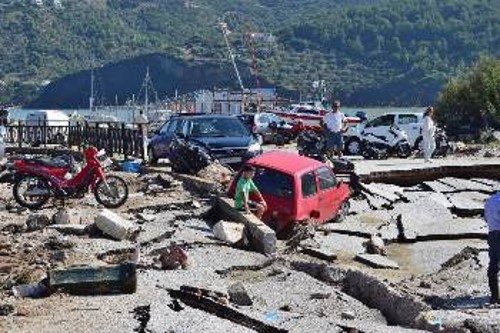 Από τις καταστροφές στη Σκόπελο τον περασμένο Σεπτέμβρη