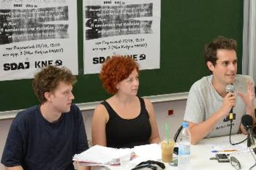 Η αντιπροσωπεία της Σοσιαλιστικής Γερμανικής Εργατικής Νεολαίας (SDAJ)