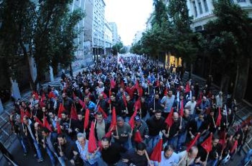 Η πορεία πάνω στη Σταδίου