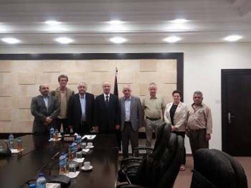Από τη συνάντηση των εκπροσώπων των Κομμουνιστικών και Εργατικών Κομμάτων με τον πρωθυπουργό της Παλαιστινιακής Αρχής Ραμί Χαμντάλα