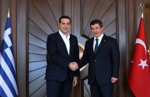 Από τη χτεσινή συνάντηση Τσίπρα - Νταβούτογλου