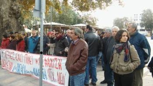 Από τη χτεσινή διαμαρτυρία στη Χίο