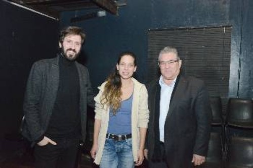 Ο Δ. Κουτσούμπας με τους Ηλιάνα Μαυρομάτη και Ισίδωρο Πάτερο