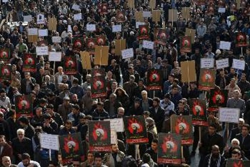 Από τις θυελλώδεις διαδηλώσεις Σιιτών την περασμένη βδομάδα στην Τεχεράνη