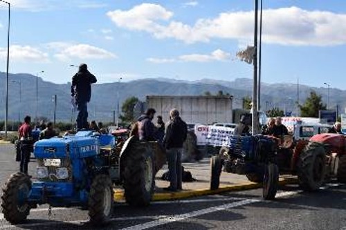 Από το μπλόκο που στήθηκε τον περασμένο Γενάρη στα Πραιτώρια Ηρακλείου Κρήτης