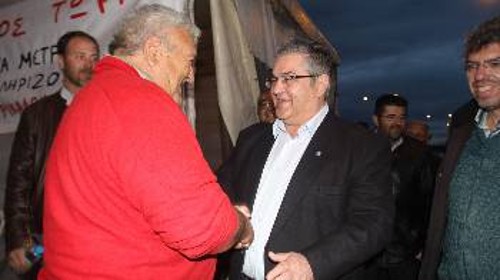 Από την επίσκεψη στο Μπλόκο της Νίκαιας