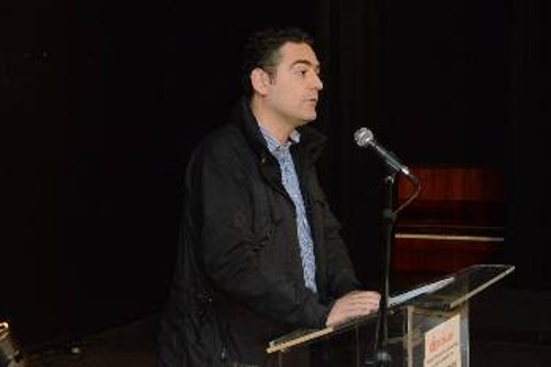 Ο Γ. Πρωτούλης στο βήμα της εκδήλωσης