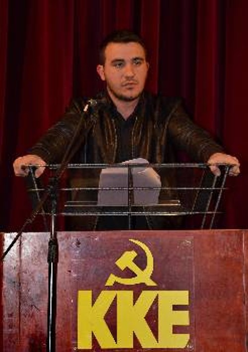 Ο Χ. Κυγιάκης στο βήμα της εκδήλωσης