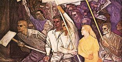 «Διαδήλωση Κατοχής», έργο του Βάλια Σεμερτζίδη