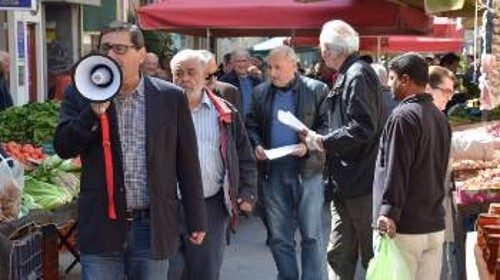 Από τις περιοδείες κλιμακίων της δημοτικής αρχής σε λαϊκές αγορές της Πάτρας το περασμένο Σάββατο