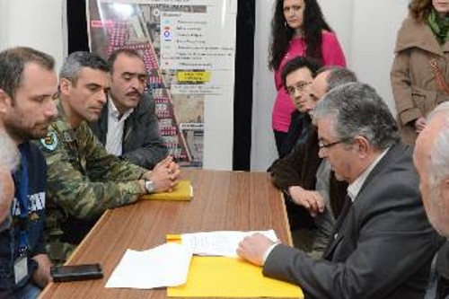 Από τη συνάντηση με τους υπεύθυνους του κέντρου