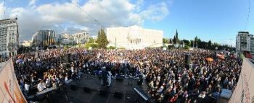 Μια μεγάλη λαϊκή διαδήλωση υποδοχής στο Σύνταγμα, ήταν το επιστέγασμα της πορείας αγώνα από την Πάτρα