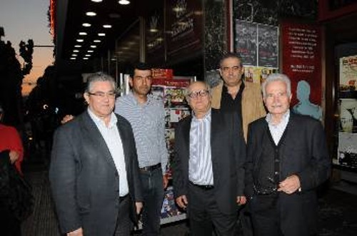 Ο Δ. Κουτσούμπας με τους Β. Συρίγο, Κ. Φιλιούση, Β. Κοσσυβάκη και Κ. Πόγκα
