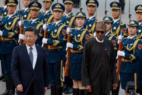 Από την υποδοχή του Νιγηριανού Προέδρου στο Πεκίνο