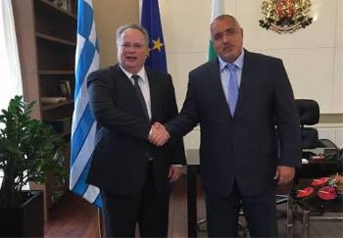 Από τη συνάντηση του Ν. Κοτζιά με τον υπουργό Εξωτερικών της Βουλγαρίας, η οποία φιλοξένησε τη Σύνοδο Κορυφής της SEECP