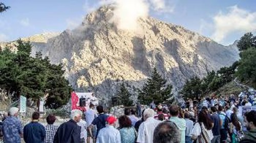 Από εκδήλωση στο φαράγγι της Σαμαριάς