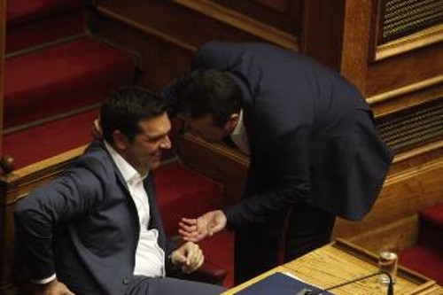 Την αυταπάτη ότι η «υπέρβαση» των αντιλαϊκών στόχων για τα ματωμένα πλεονάσματα μπορεί να οδηγήσει σε μια ανακούφιση του λαού επιχειρεί να καλλιεργήσει η κυβέρνηση