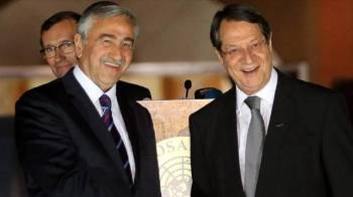 Από παλιότερη συνάντηση του προέδρου της Κύπρου και του επικεφαλής του ψευδοκράτους