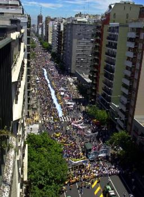 Από τη χτεσινή διαδήλωση στο Μπουένος Αϊρες
