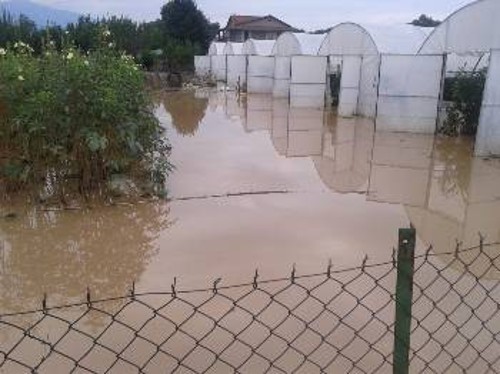 Θερμοκήπια πλημμυρισμένα μέσα κι έξω