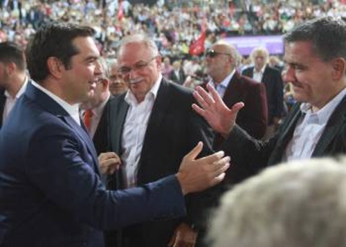 Στιγμιότυπο από την προχτεσινή πρώτη μέρα του συνεδρίου του ΣΥΡΙΖΑ