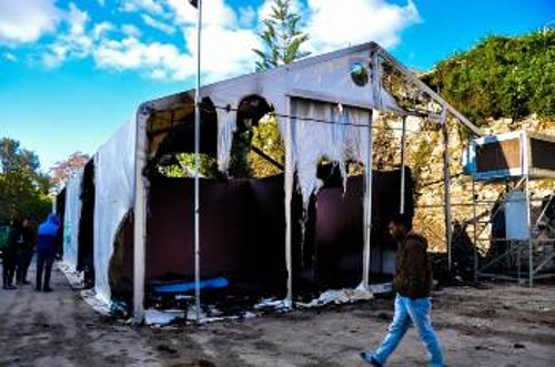 Οι καταστροφές στον καταυλισμό που προκλήθηκαν από τα φασιστοειδή