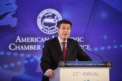 Ο πρόεδρος του ΣΕΒ, στην εκδήλωση του Ελληνο-αμερικανικού Εμπορικού Επιμελητηρίου την περασμένη Δευτέρα